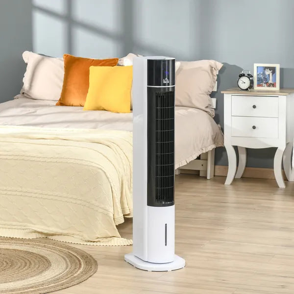 41" Portable Cooler Air Conditioner for Home Office, 3-In-1 Evaporative Ice Cooling, Timer, Tower Fan LED