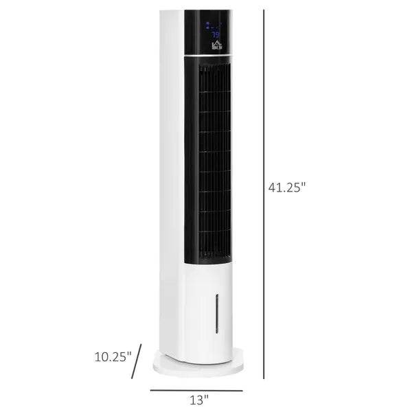 41" Portable Cooler Air Conditioner for Home Office, 3-In-1 Evaporative Ice Cooling, Timer, Tower Fan LED