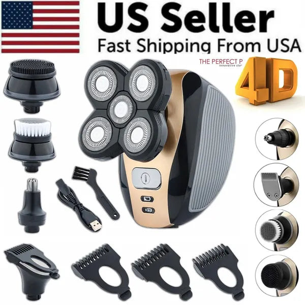 5-in-1 Rotary Electric Shaver 4D Rechargeable