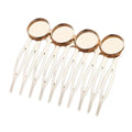 5 Pcs DIY Cabochon Setting Hairpin 10 Teeth KC Gold