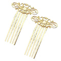 5 Pcs Metal Side Comb Han Chinese Hairpin Gold