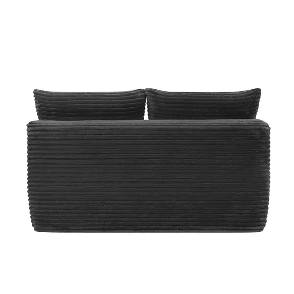 58-inch 2 seat median longue with plush GREY velvet, cup holder, flexible matching, mainly for living room use.