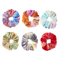 6 Pcs Colorful Tie-Dye Hair Scrunchies Winter Velvet