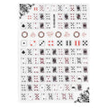 6 Sheets Poker Patterned Nail Stickers