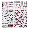 6 Sheets Random Color Leopard Print Nail Stickers