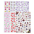 6 Sheets Self-Adhesive Multicolor Flowers Nail Stickers