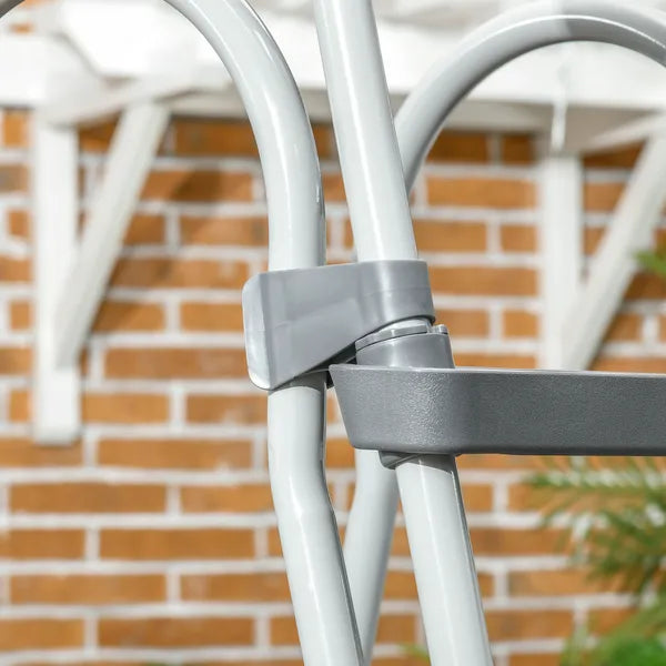 70" Above Ground Swimming Pool Ladder, A-Frame Deck Ladder with Top Platform, Non-slip Steps & Rounded Handrails for 48" Pool Wall Height, Gray