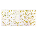 8 Sheets Self-Adhesive Gold Color Metallic Nail Decals