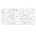 8 Sheets Self-Adhesive Silver Color Nail Art Decals