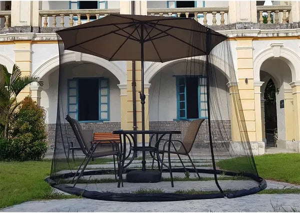 9/10 FT Mosquito Net for Patio Umbrella Outdoors Screen Polyester Hanging Tent(Mosquito Net Only)