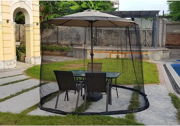 9/10 FT Mosquito Net for Patio Umbrella Outdoors Screen Polyester Hanging Tent(Mosquito Net Only)