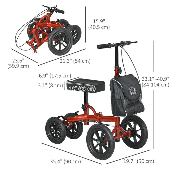Adjustable Steerable Knee Walker 2