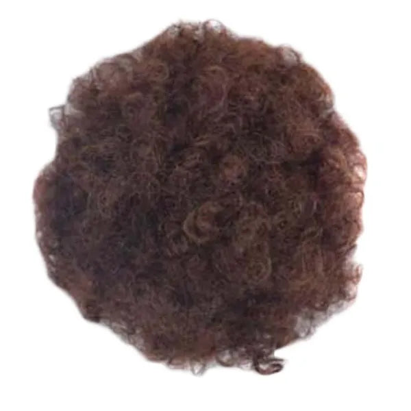 Afro Puff Drawstring Hair Bun Extension Short Brown