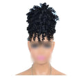 Afro Puff Drawstring Ponytail Synthetic Curly Hair Black