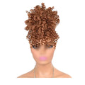 Afro Puff Drawstring Ponytail Synthetic Curly Hair Light Coffee