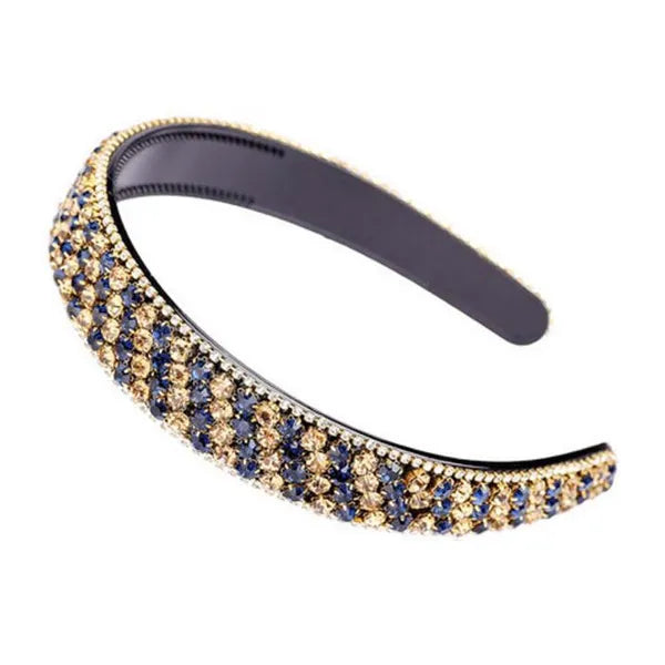 Beaded Hair Hoop Wide Hairband Rhinestone Headband