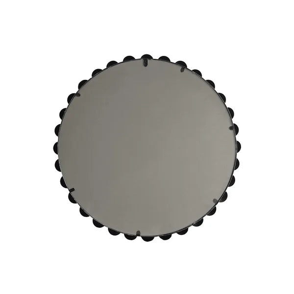 Beaded Round Wall Mirror 27"D