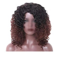 Black Brown Afro Hair Wig 2 Tone Short Curly 16 Inch