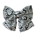 Black Large Bowknot French Barrette Handmade Chiffon
