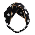Black Retro Polka Dot Headband Criss Cross 1