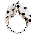 Black Retro Polka Dot Headband Criss Cross 2