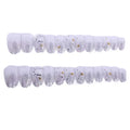 Bling Bling Beads False Fingernails Silver Stars