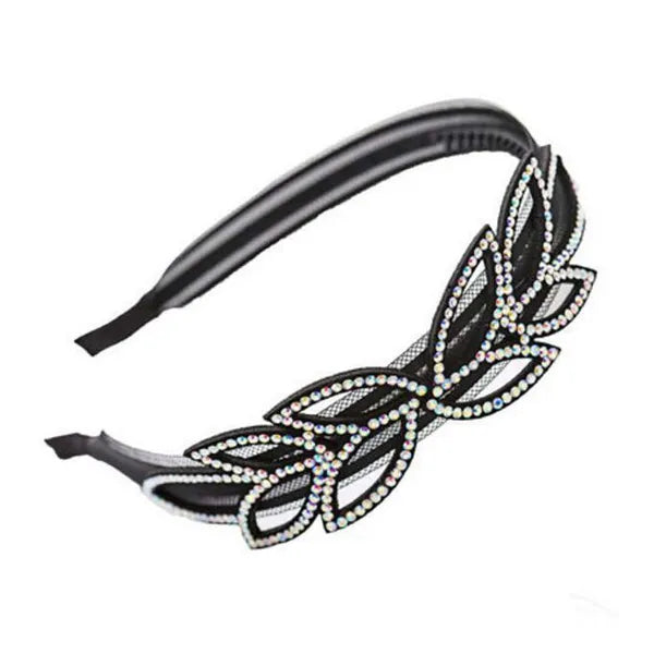 Bling Bling Rhinestone Headband Leaves Hair Hoop