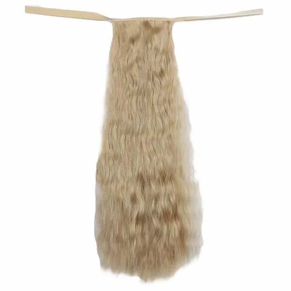 Blond Hair 50cm Long Curly Hair Wig Extension Ponytail