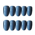 Blue False Fingernails Full Cover