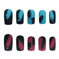 Blue Red Black False Fingernails Oil Painting