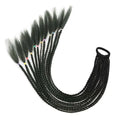 Braid Ponytail Wig Hair Extensions Black Dark Green Gradient