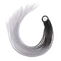 Braid Ponytail Wig Hair Extensions Black to Grey Gradient
