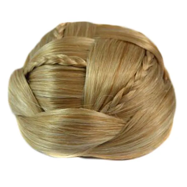 Braided Brown Hair Bun Hairpiece Updo