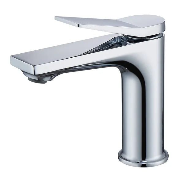 Chrome Single Hole Bathroom Faucet,Laundry Vanity Sink Faucet with Two 3/8" Hoses