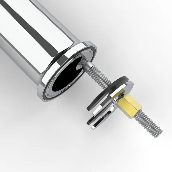 Chrome Single Hole Bathroom Faucet,Laundry Vanity Sink Faucet with Two 3/8" Hoses
