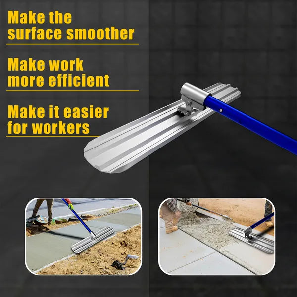 Concrete Tools,48''×8'' Magnesium Aluminum Alloy Concrete Float with 4 Combinable Handles,Concrete Float with Carrying Toolbox,Trowel,Concrete Float Kit for Concrete Finishing