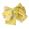 Cute Yellow Floral Bowknot Hair Barrette Handmade Chiffon