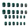 Dark Green Beads False Nail Tips Wedding Full Cover