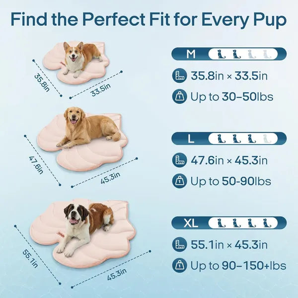 Dog Cooling Mat, Washable Pet Cooling Mat,Large 47" x 45" Thick & Durable Large Cooling Mat for Dogs, Portable Foldable Premium Cooling Pad for Indoor, Outdoor, Travel, Camping, Patio and Beach
