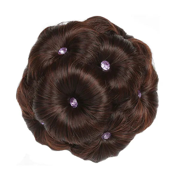 Elegant Hair Disk Chignon Updo Hairpieces Brown
