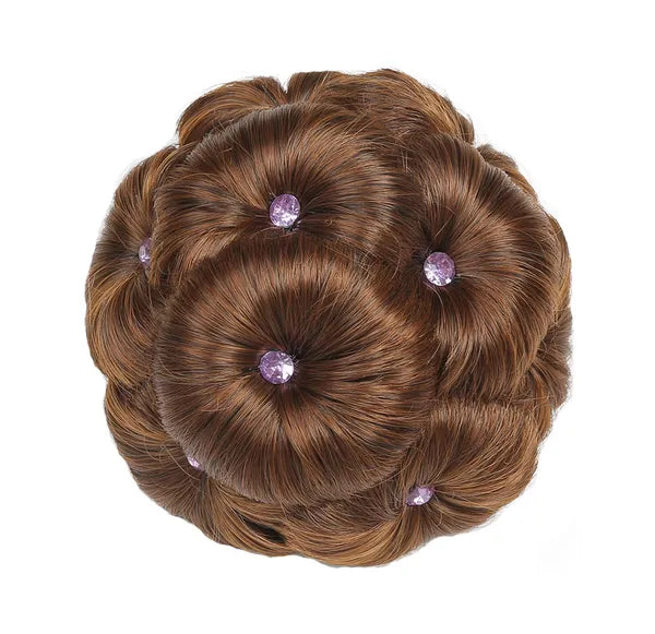 Elegant Hair Disk Chignon Updo Hairpieces Light Brown 1