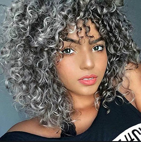 Europe US Female Short Curly Wig 2