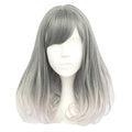 Fading Steel Gray 2 Tone Cosplay Full Wig Long Curly