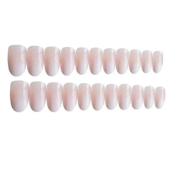 False Fingernails Gradient Pink White