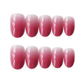 False Fingernails Gradient Rosy Pink Full Cover