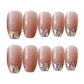 False Fingernails Pink Beads