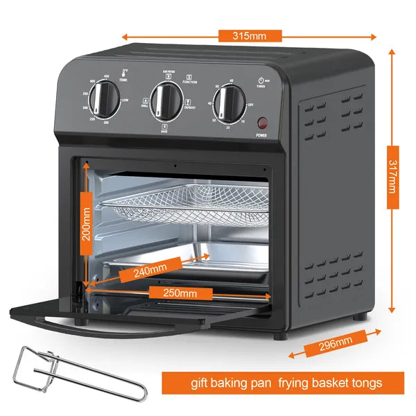 Family Size Air Fryer Toaster Oven Combo,13QT,360° Hot Air Circulation for Healthy Oil-Free Cooking, Multifunctional Convection Contertop Oven, Adjustable Time & Temp Control