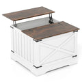 Farmhouse Lift Top Coffee Table with Hidden Storage Compartment