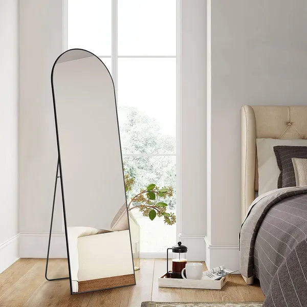 Floor Standing Mirror, Wall Mirror with Stand Aluminum Alloy Thin Frame,21''*64''