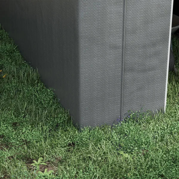 Galvanized Metal 6' x 8' Outdoor Storage Tent, Heavy Duty and Waterproof Portable Shed, for Bike, Motorcycle, Tools